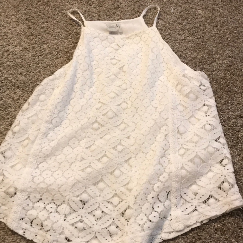 white dress tank